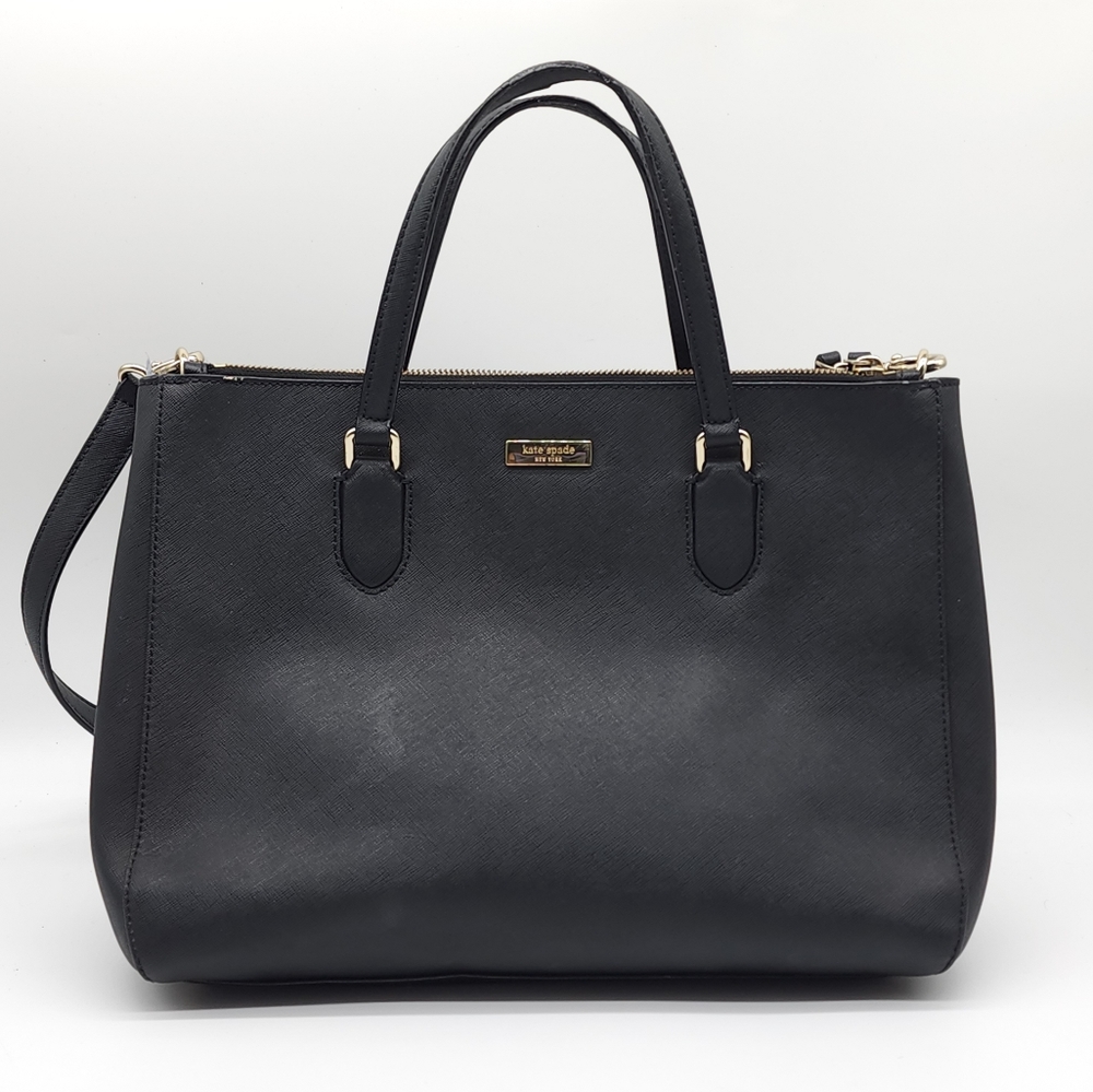 Kate Spade New York Black Leighann Laurel Way Lane Satchel Shoulder Bag Handbag - Picture 2 of 16